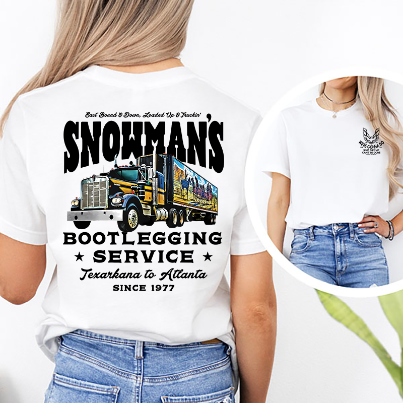Snowmans Bootlegging Service T-Shirt Transfer