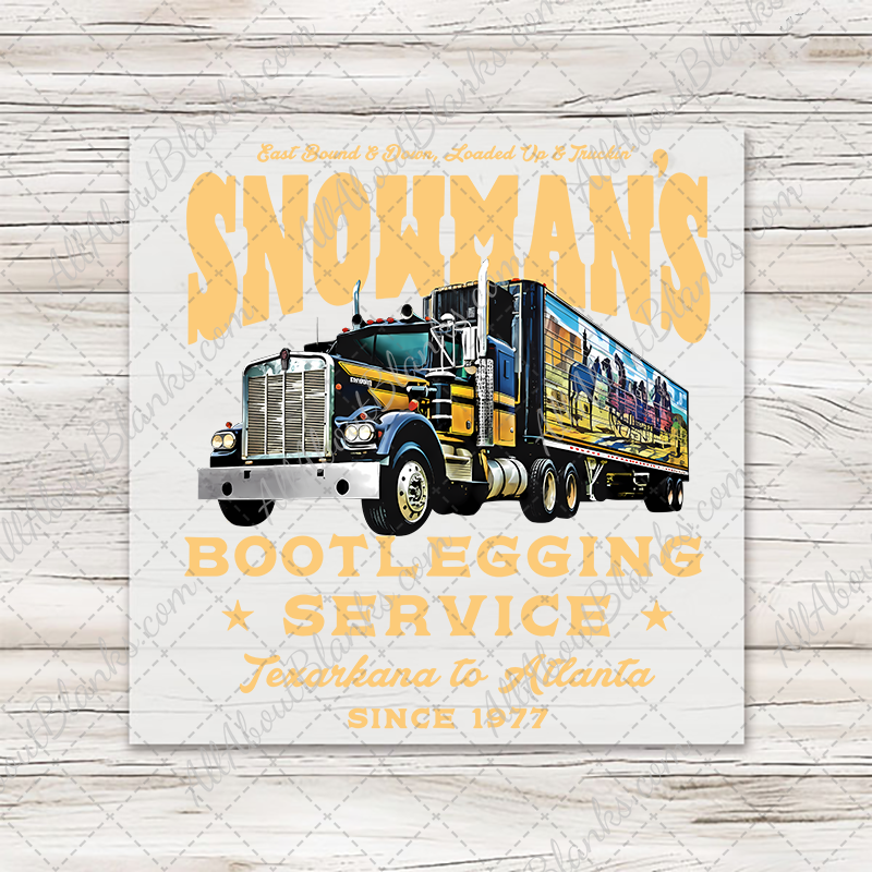 Snowmans Bootlegging Service T-Shirt Transfer