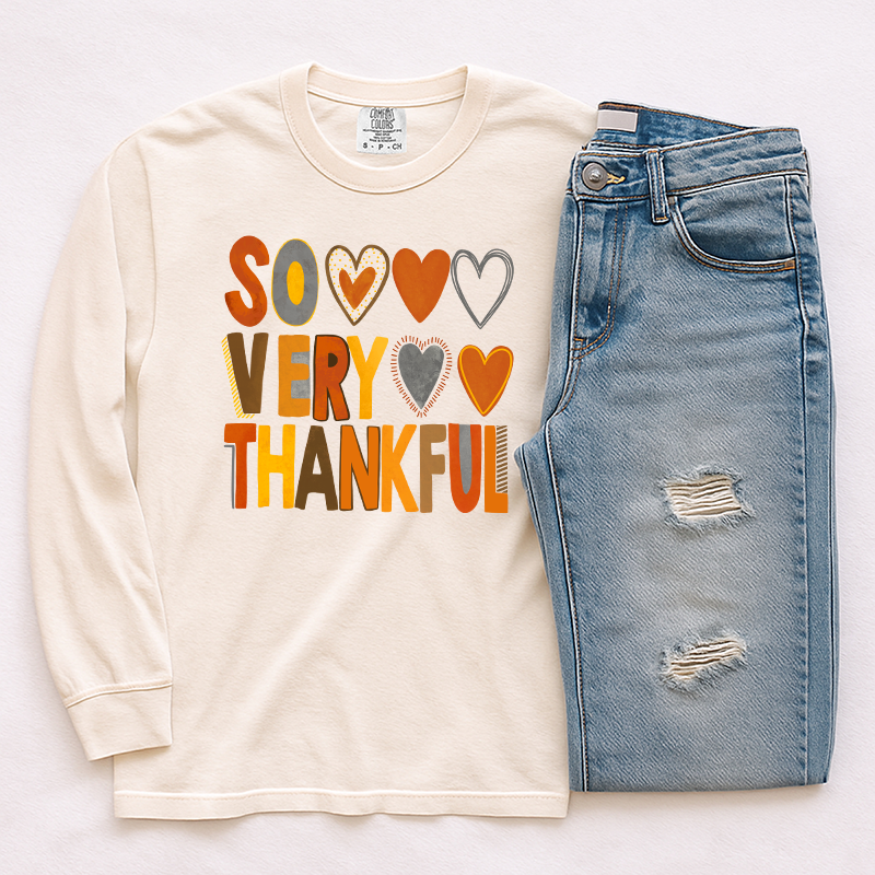 So Very Thankful Hearts Transfer