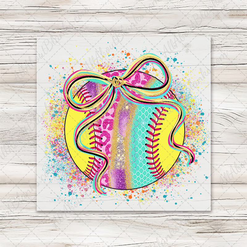 Softball Splatter Transfer