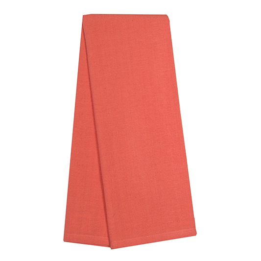 Solid Flat Weave Kitchen Towel - Coral