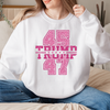 Sparkle Trump 45-47 Pink DTF Transfer - T-SHIRT SIZE