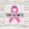 CUSTOM PERSONALIZED Split Pink Ribbon Transfers