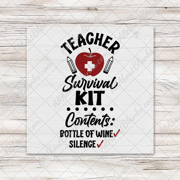 Teacher Survival Kit DTF Transfer