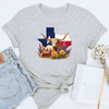 Texas State Collage Flag With Longhorn Transfer