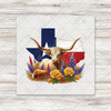 Texas State Collage Flag With Longhorn Transfer
