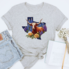Texas State Collage Longhorn with Bluebells Transfer