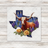 Texas State Collage Longhorn with Bluebells Transfer