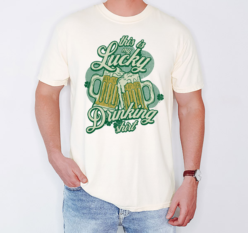 This Is My Lucky Drinking Shirt Transfer - T-SHIRT SIZE
