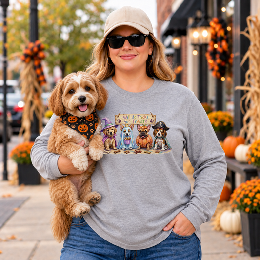 Tricks For Treats Halloween Pups Transfer