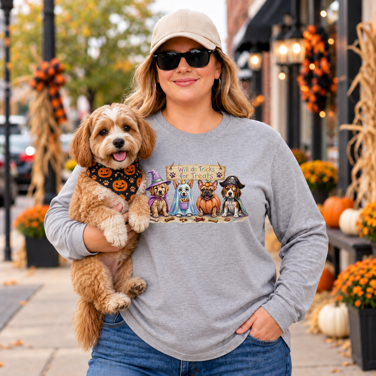 Tricks For Treats Halloween Pups Transfer