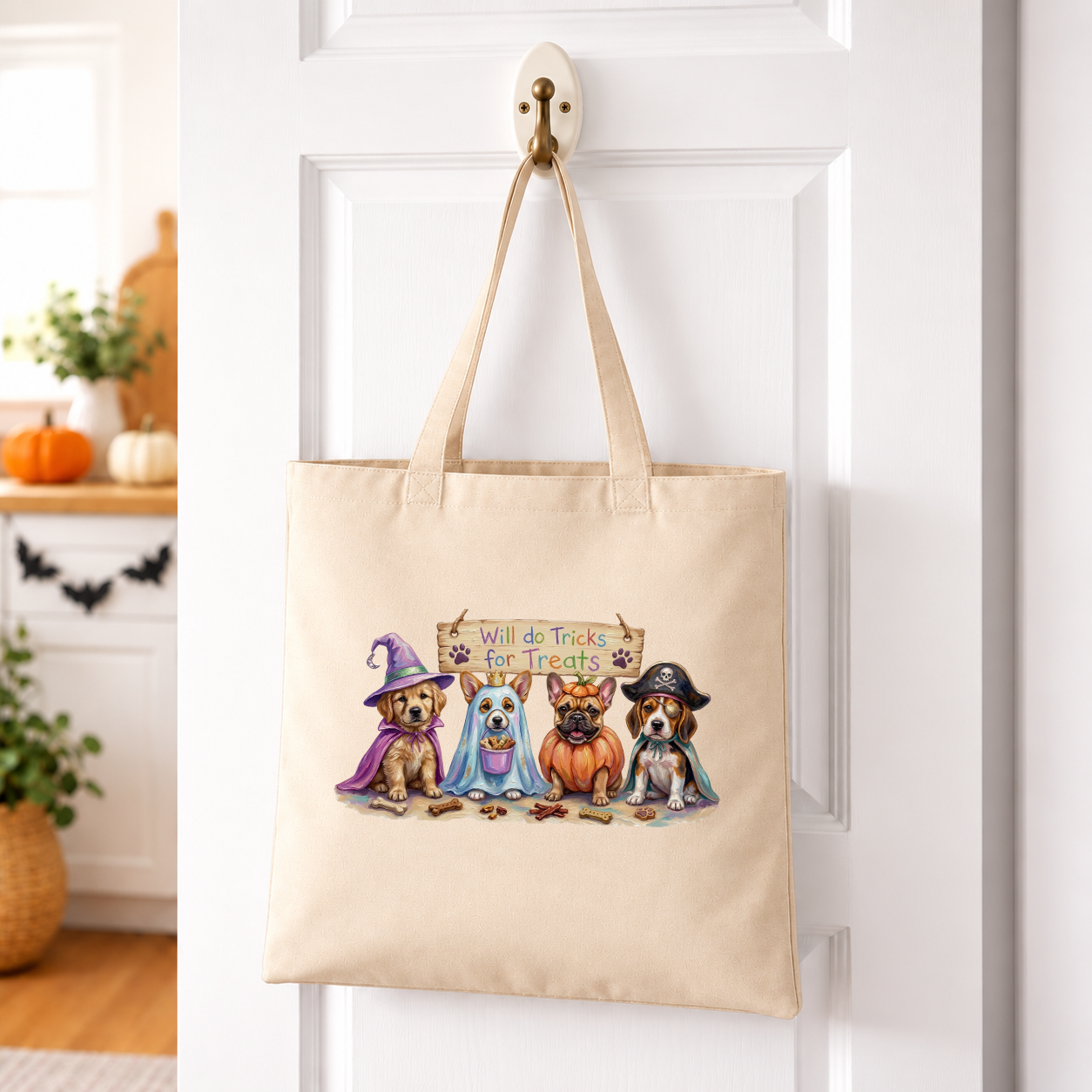 Tricks For Treats Halloween Pups Transfer