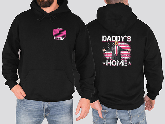 Trump Daddys Home Pink Flag DTF Transfer - T-SHIRT SIZE