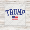 Trump Varsity And Flag DTF Transfer - T-SHIRT SIZE