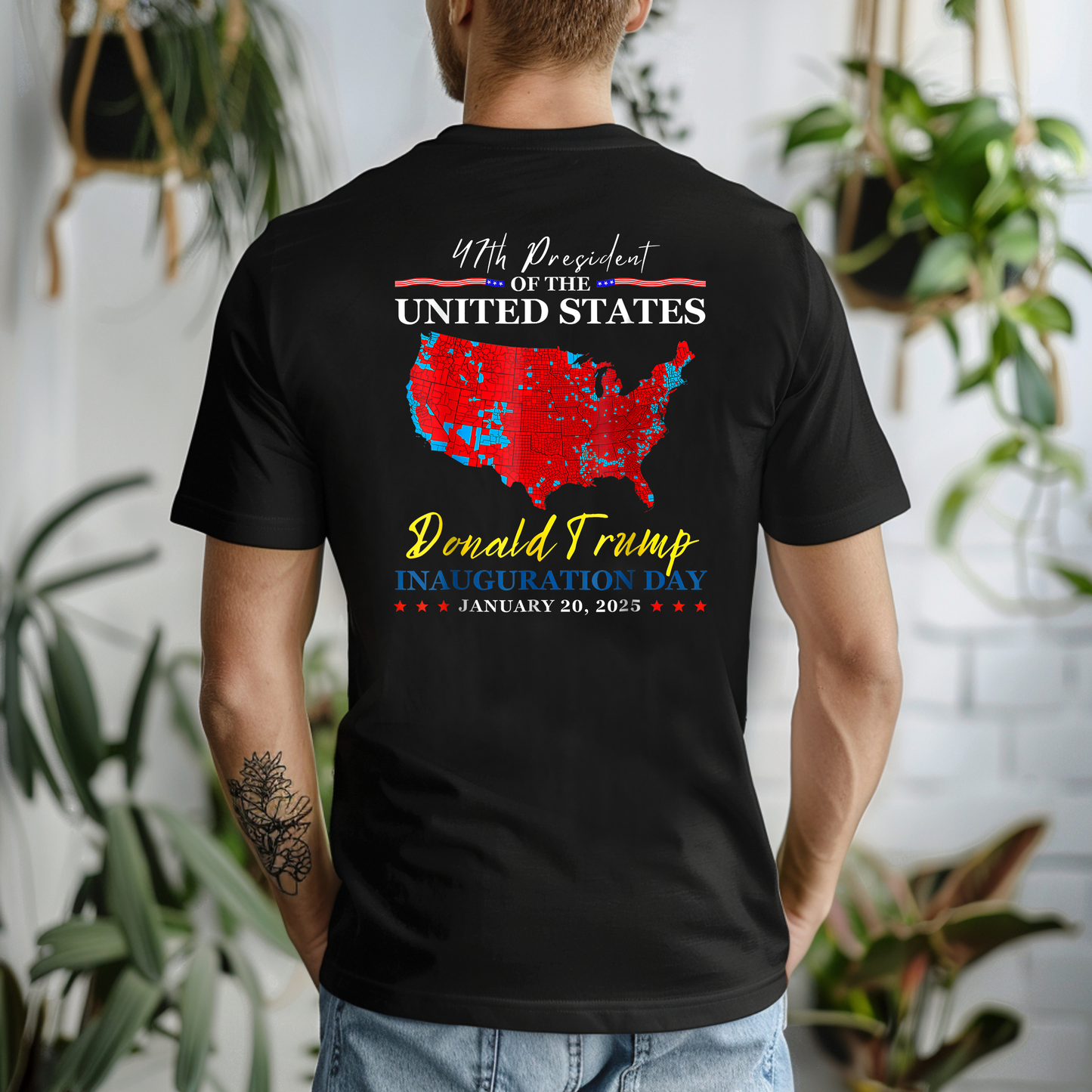 Trump Inauguration Red Map DTF Transfer - T-SHIRT SIZE