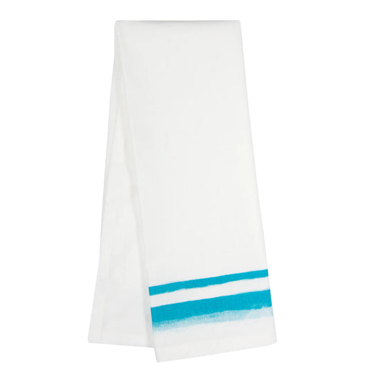 Printed Turquoise Watercolor Border