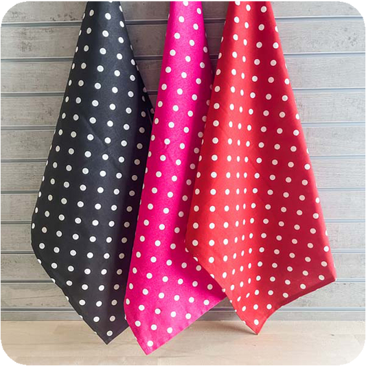 Valentines Polka Dot Kitchen Towels