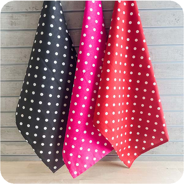 Valentines Polka Dot Kitchen Towels