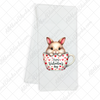 Valentines Bunny In Hearts Mug DTF Transfer