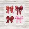 Valentine's Coquette Bows - COCKTAIL NAPKIN SIZE