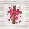 Valentines Cross Coquette Bow DTF Transfer