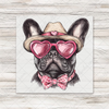 Valentines Frenchie Heart Sunglasses Transfer