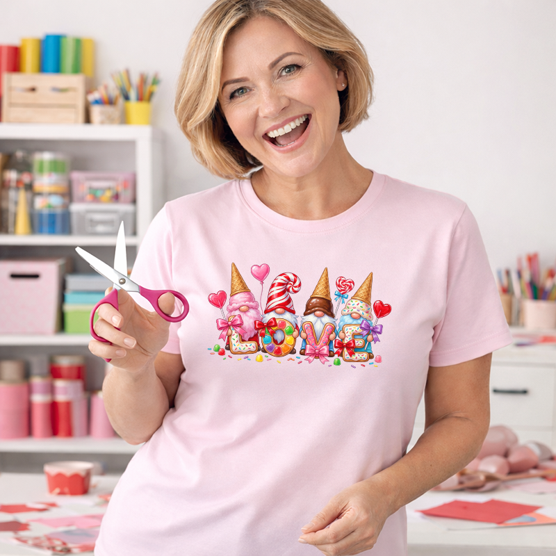 Valentines Sugar Love Gnomes Transfer