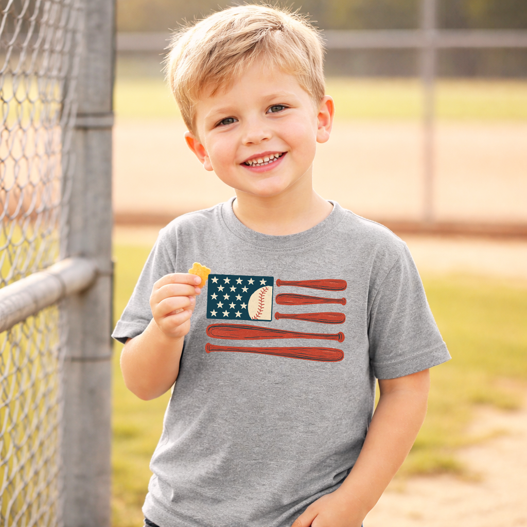 Vintage Baseball Bats Flag Transfer