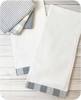 Vintage Gingham Trim Kitchen Towels