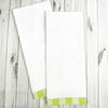 Vintage Gingham Trim Kitchen Towels - Light Green