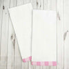 Vintage Gingham Trim Kitchen Towels - Valentines