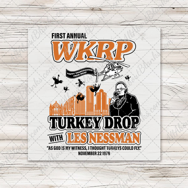 WKRP Turkey Drop - T-SHIRT SIZE