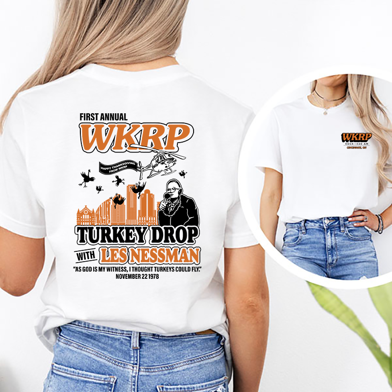 WKRP Turkey Drop - T-SHIRT SIZE