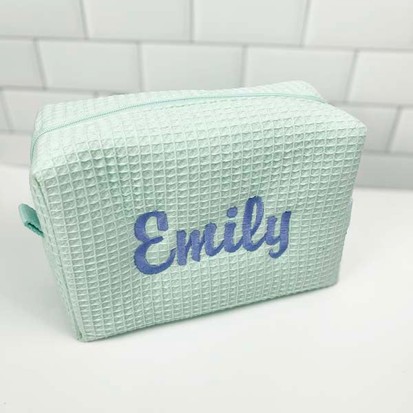 Waffle Weave Cosmetic Bag