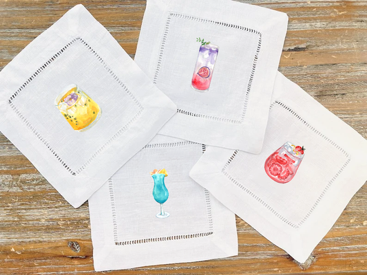 Watercolor Cocktails 1 - COCKTAIL NAPKIN SIZE