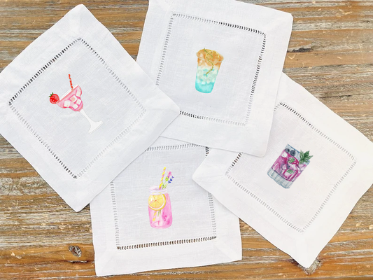 Watercolor Cocktails 2 - COCKTAIL NAPKIN SIZE