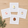 Watercolor Cupcakes 1 - COCKTAIL NAPKIN SIZE