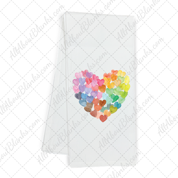 Watercolor Hearts DTF Transfer