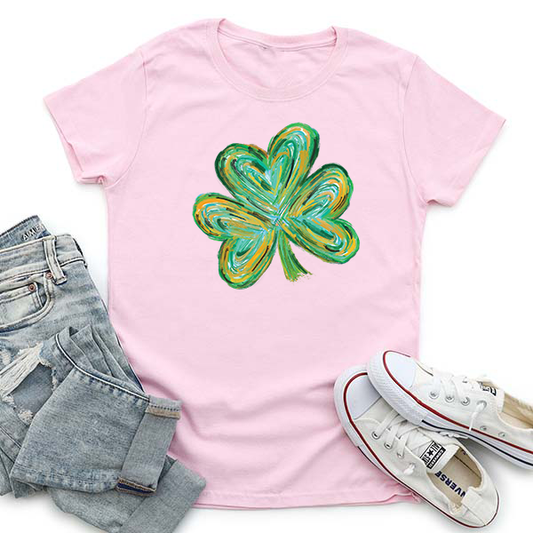 Watercolor Shamrock DTF Transfer - T-SHIRT SIZE