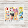 Watercolor Teach Love Inspire Blocks Transfer - T-SHIRT SIZE