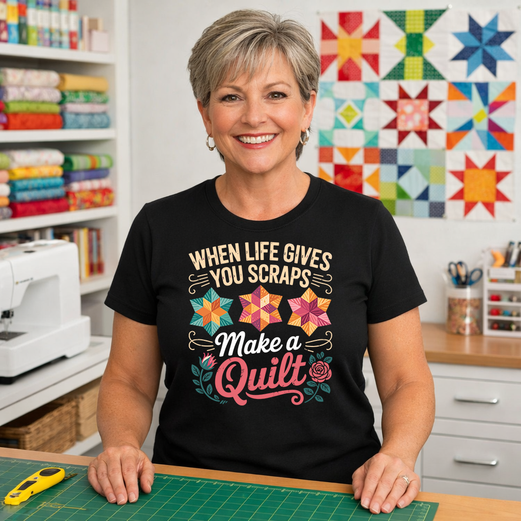 When Life Gives You Scraps Patchwork - T-SHIRT SIZE