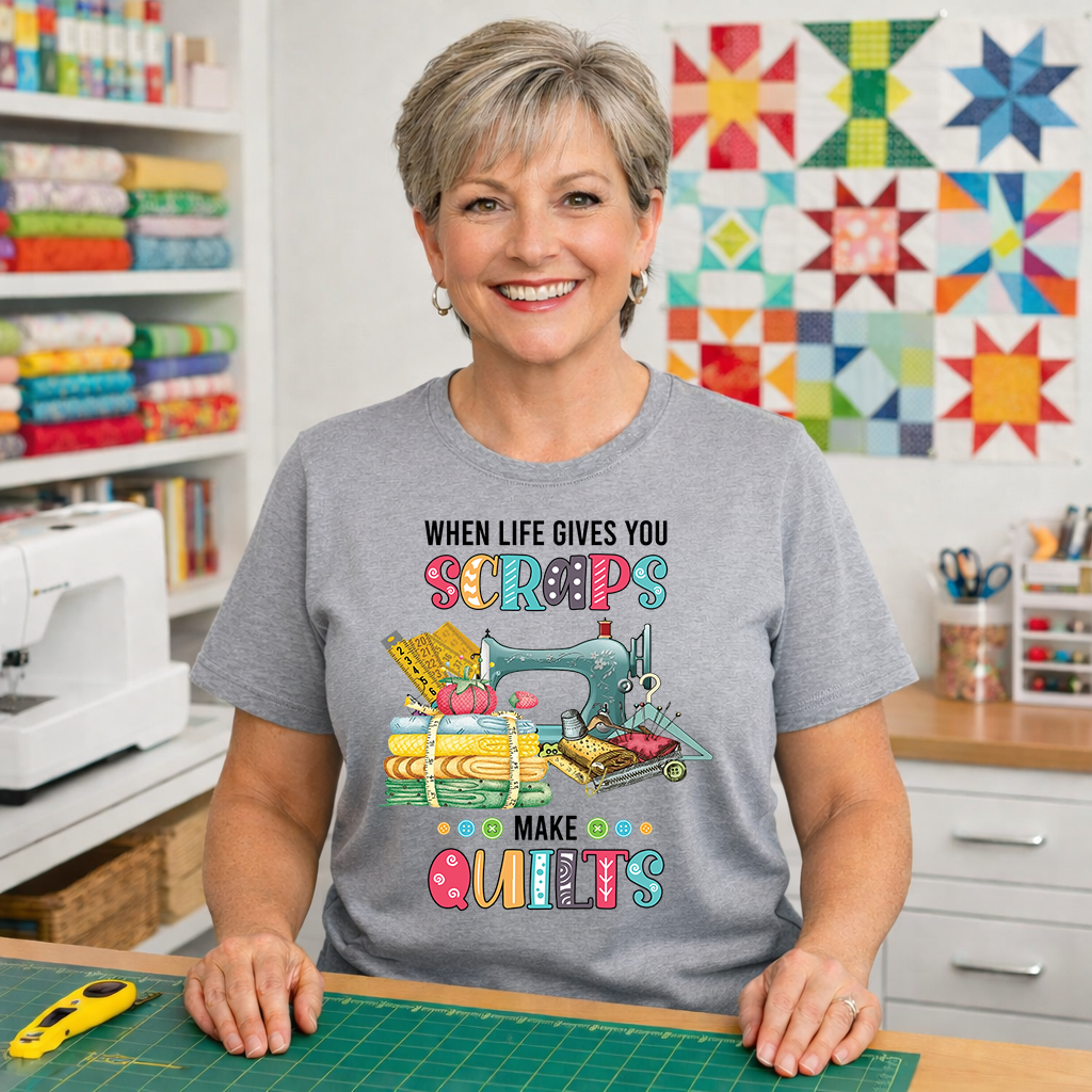 When Life Gives You Scraps Make A Quilt - T-SHIRT SIZE