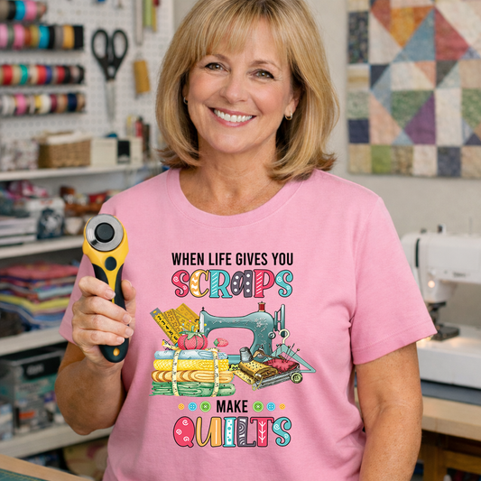When Life Gives You Scraps Make A Quilt - T-SHIRT SIZE