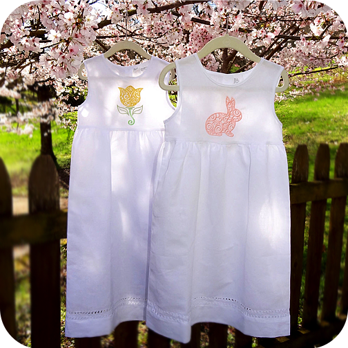 White Linen Drawnwork Sundress