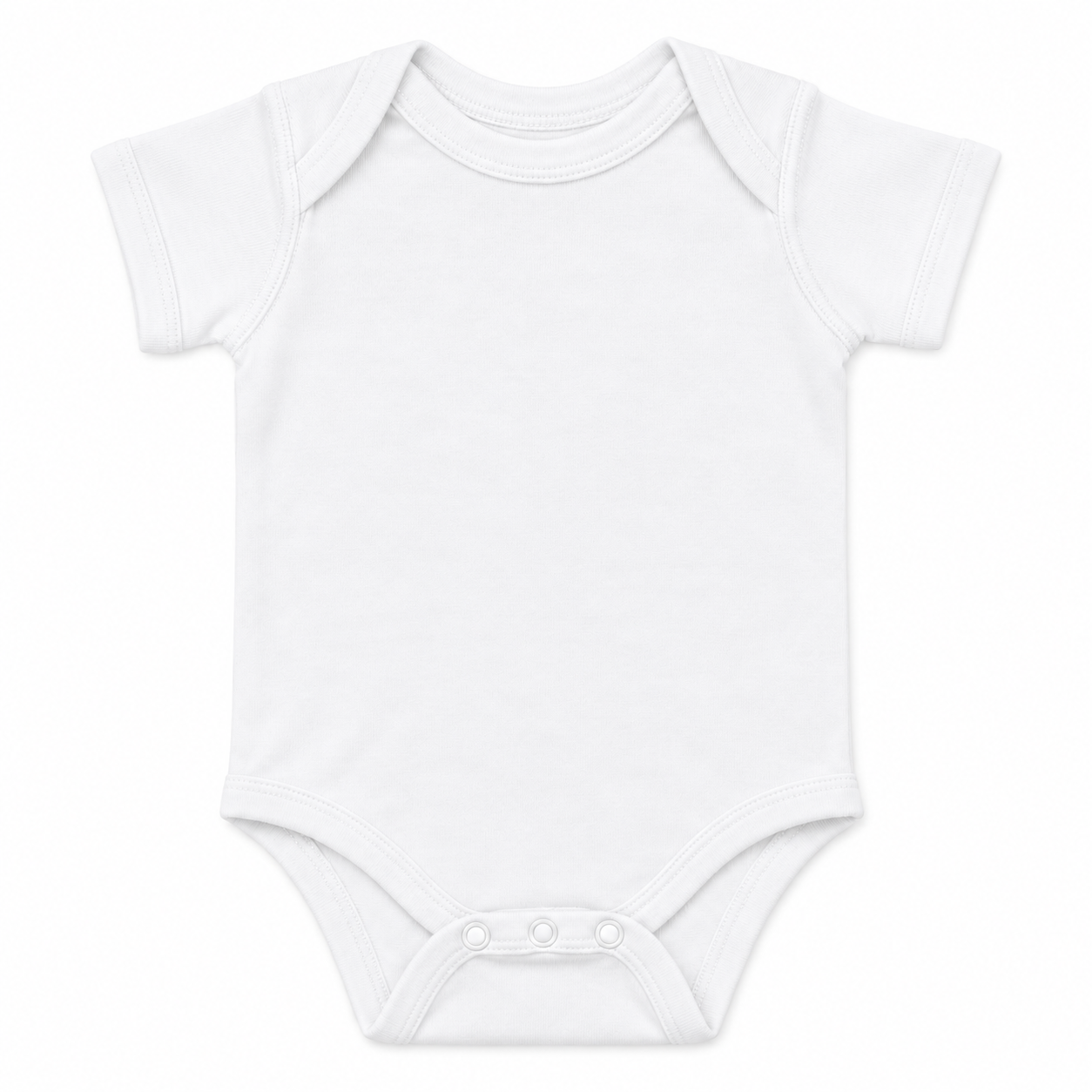 Fine Jersey Ribbed Knit Baby Onesie