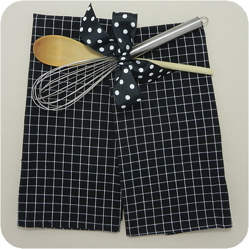 Black Windowpane Kitchen Towel