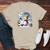 Winter Wine Snowman DTF Transfer - T-SHIRT SIZE