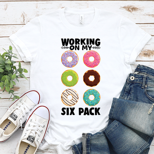 Working On My 6 Pack Donuts DTF Transfer - T-SHIRT SIZE