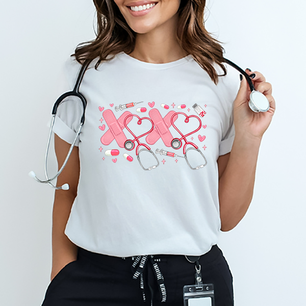 XOXO Nurse DTF Transfer - T-SHIRT SIZE