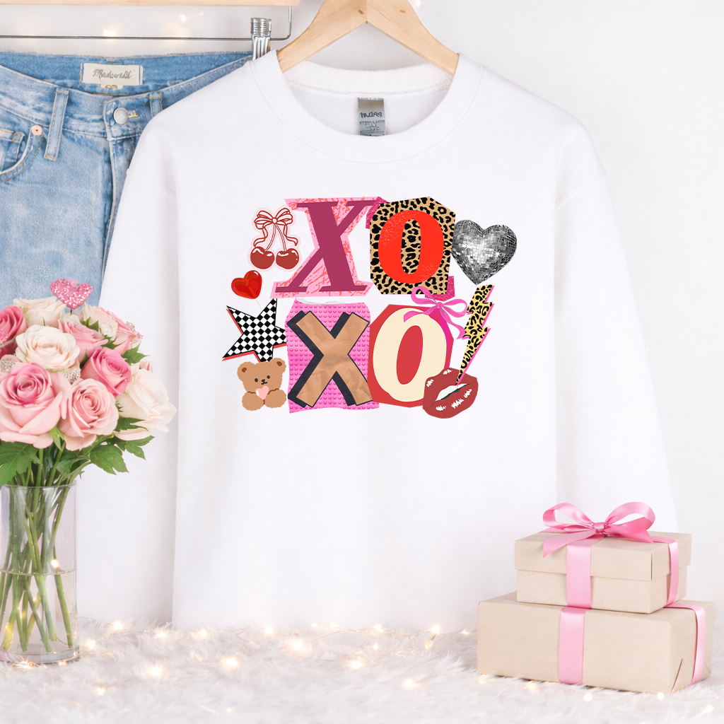 XOXO Retro Cutout Transfer - T-SHIRT SIZE